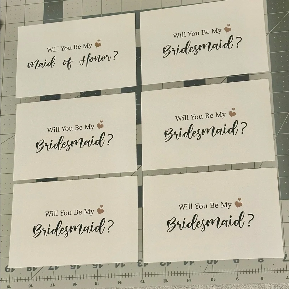 Bridesmaid and Maid of Honor Proposal Cards